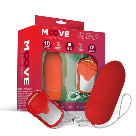MOOVE - VIBRATING EGG WITH REMOTE CONTROL RED