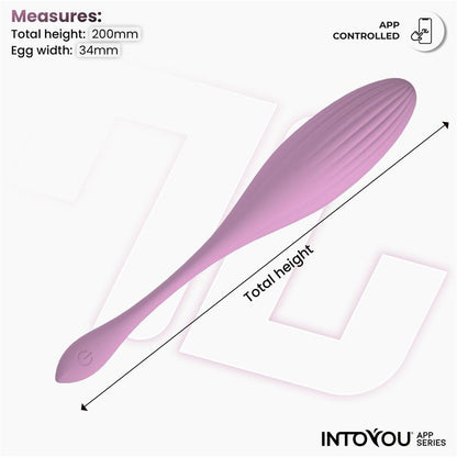 INTOYOU APP SERIES - VIBRATING EGG WITH ROTATING BEADS AND APP USB