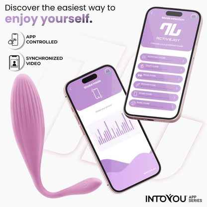 INTOYOU APP SERIES - VIBRATING EGG WITH ROTATING BEADS AND APP USB