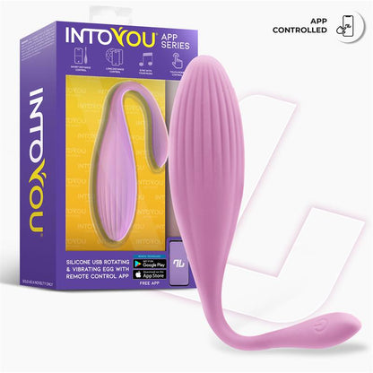INTOYOU APP SERIES - VIBRATING EGG WITH ROTATING BEADS AND APP USB