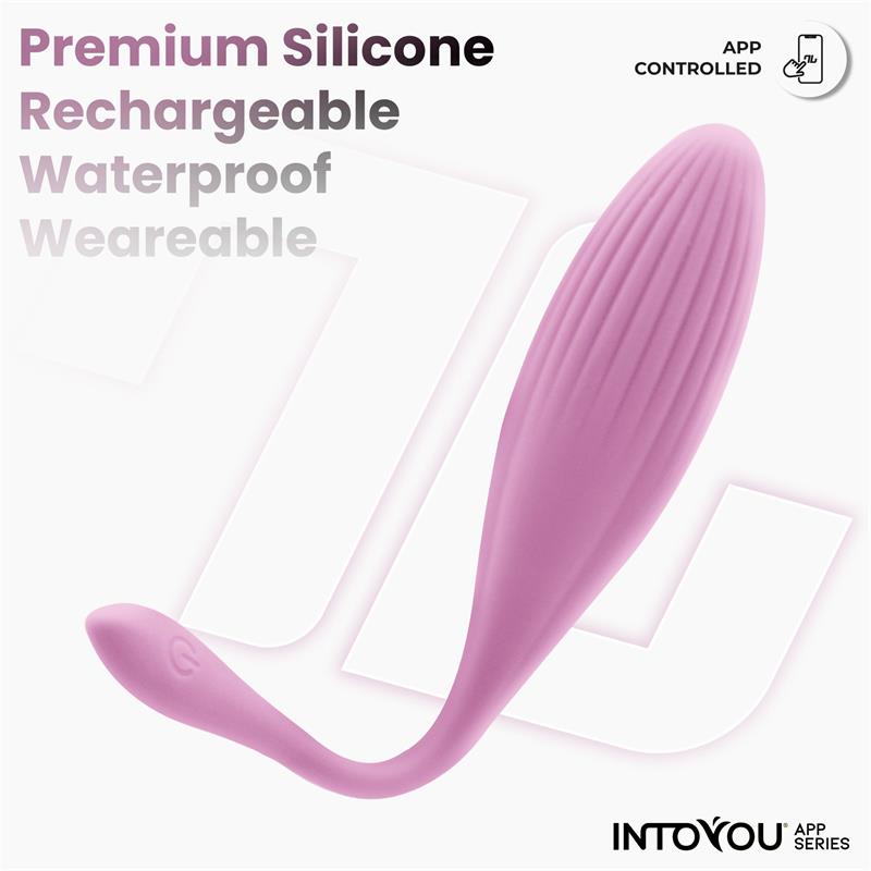 INTOYOU APP SERIES - VIBRATING EGG WITH ROTATING BEADS AND APP USB
