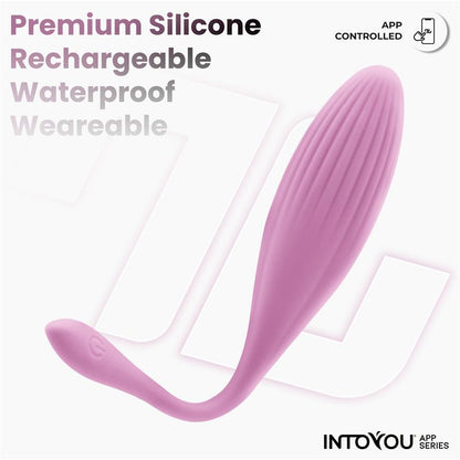 INTOYOU APP SERIES - VIBRATING EGG WITH ROTATING BEADS AND APP USB