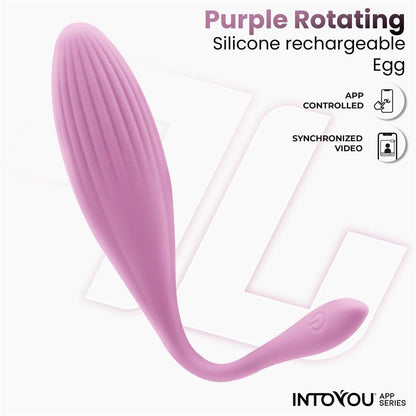 INTOYOU APP SERIES - VIBRATING EGG WITH ROTATING BEADS AND APP USB