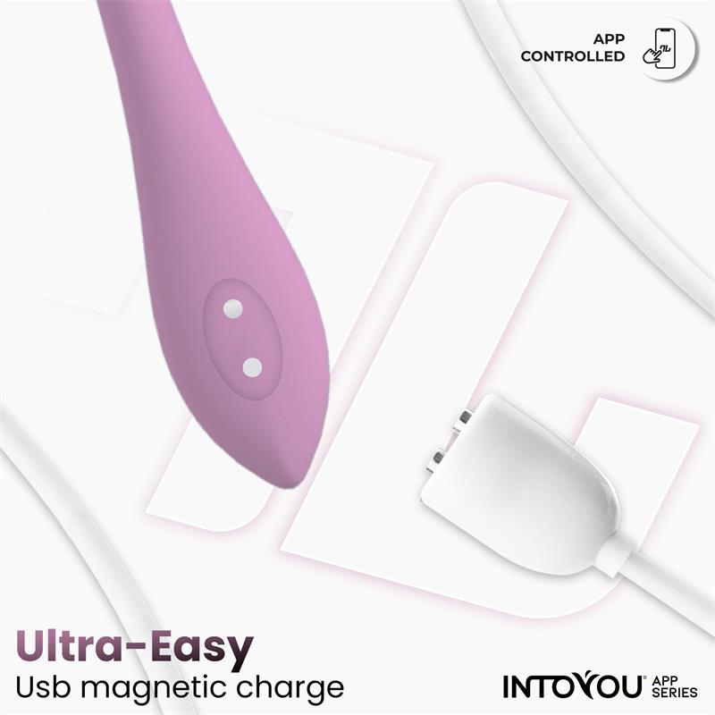 INTOYOU APP SERIES - VIBRATING EGG WITH ROTATING BEADS AND APP USB