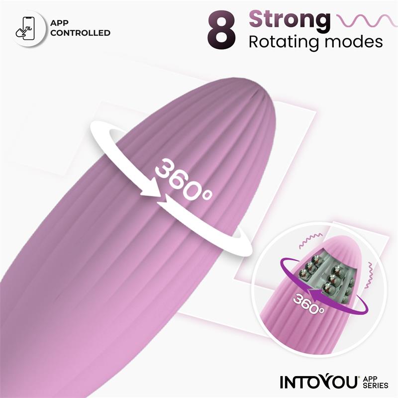 INTOYOU APP SERIES - VIBRATING EGG WITH ROTATING BEADS AND APP USB