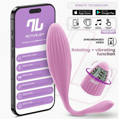 INTOYOU APP SERIES - VIBRATING EGG WITH ROTATING BEADS AND APP USB