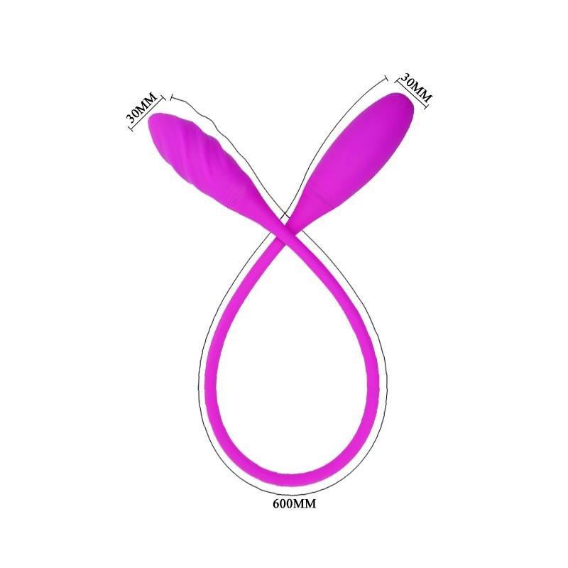 PRETTYLOVE - VIBRATING EGGS SNAKY PURPLE