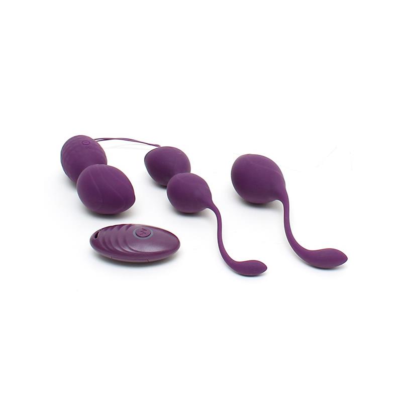 RIMBA - VIBRATING KEGEL BALL SET REMOTE CONTROL RIMINI PURPLE