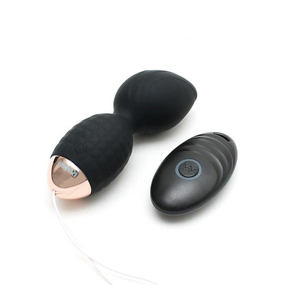 RIMBA TOYS - VIBRATING KEGEL BALLS WITH REMOTE CONTROL ATHENS BLACK