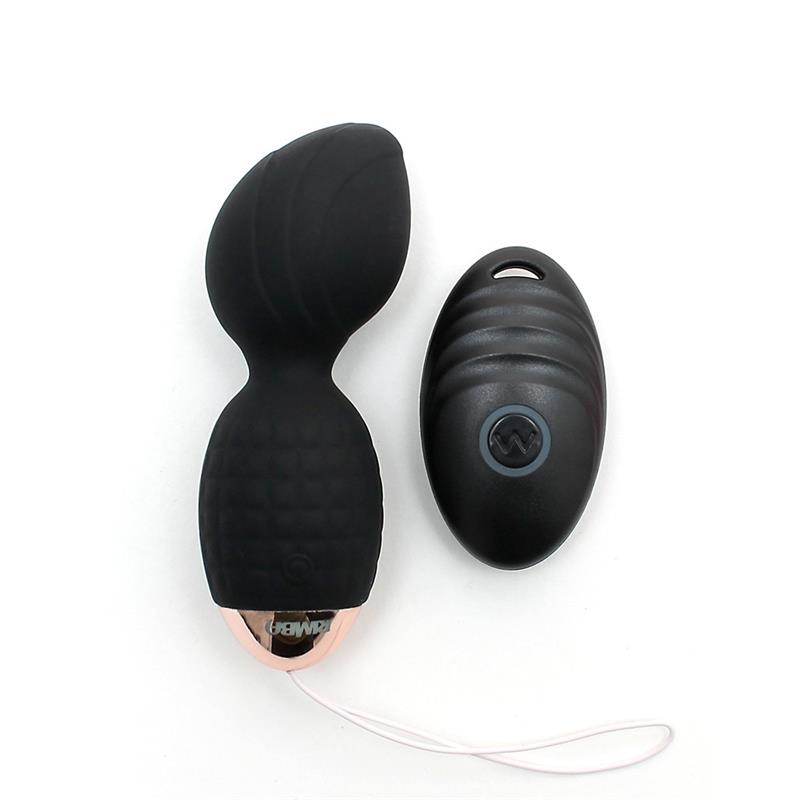RIMBA TOYS - VIBRATING KEGEL BALLS WITH REMOTE CONTROL ATHENS BLACK