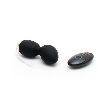 RIMBA TOYS - VIBRATING KEGEL BALLS WITH REMOTE CONTROL ATHENS BLACK