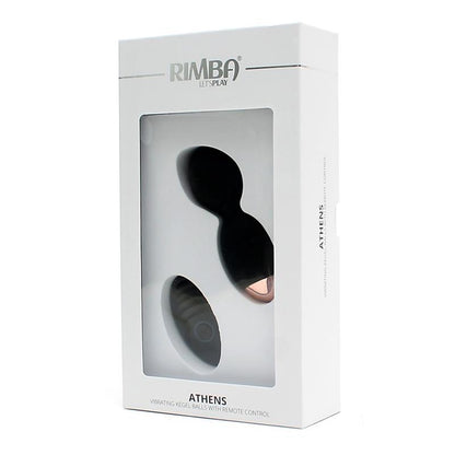 RIMBA TOYS - VIBRATING KEGEL BALLS WITH REMOTE CONTROL ATHENS BLACK