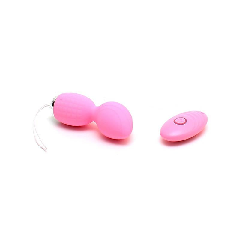 RIMBA TOYS - VIBRATING KEGEL BALLS WITH REMOTE CONTROL ATHENS PINK