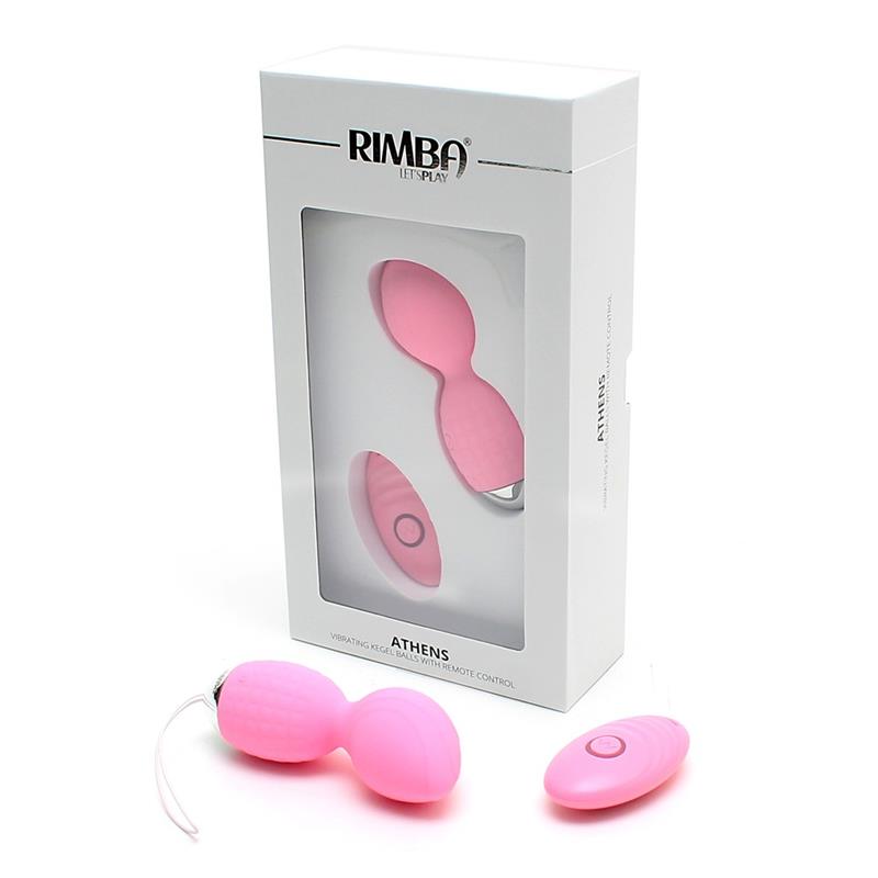 RIMBA TOYS - VIBRATING KEGEL BALLS WITH REMOTE CONTROL ATHENS PINK
