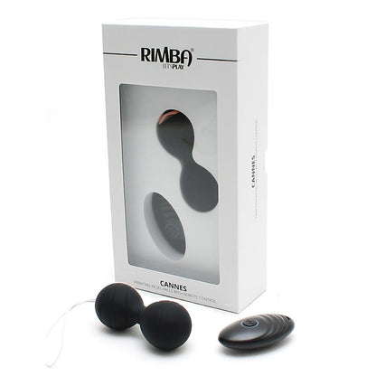 RIMBA TOYS - VIBRATING KEGEL BALLS WITH REMOTE CONTROL CANNES BLACK