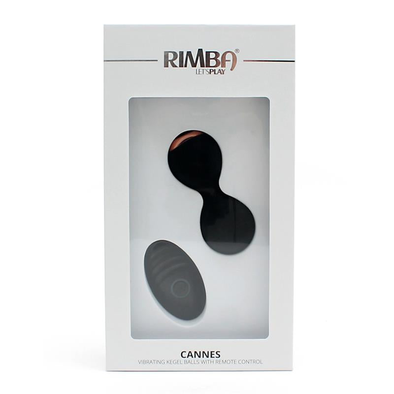 RIMBA TOYS - VIBRATING KEGEL BALLS WITH REMOTE CONTROL CANNES BLACK