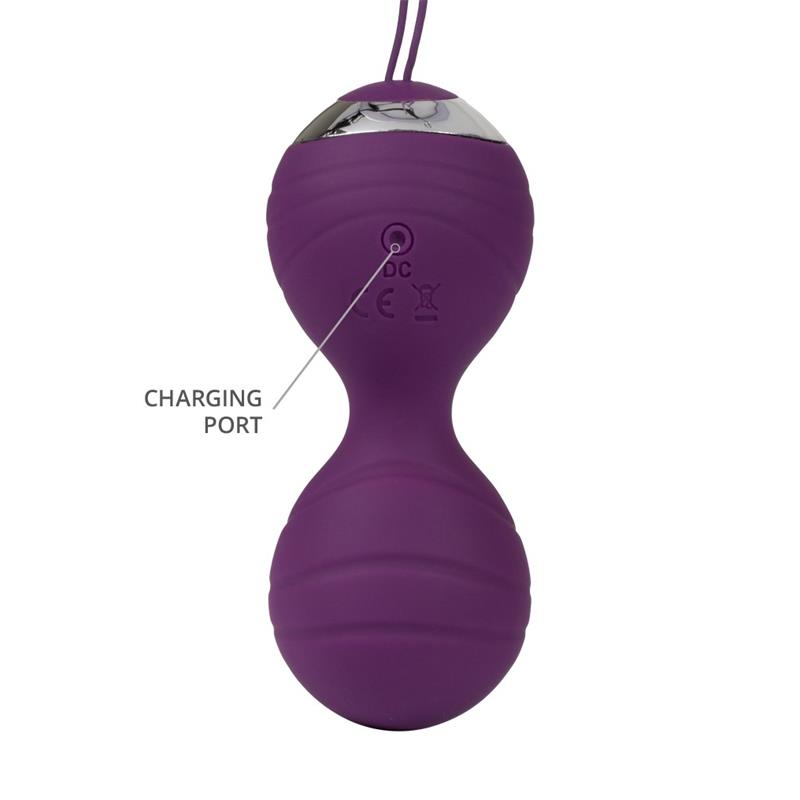 RIMBA TOYS - VIBRATING KEGEL BALLS WITH REMOTE CONTROL CANNES PURPLE