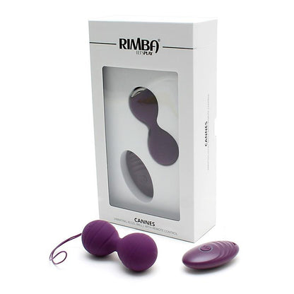 RIMBA TOYS - VIBRATING KEGEL BALLS WITH REMOTE CONTROL CANNES PURPLE