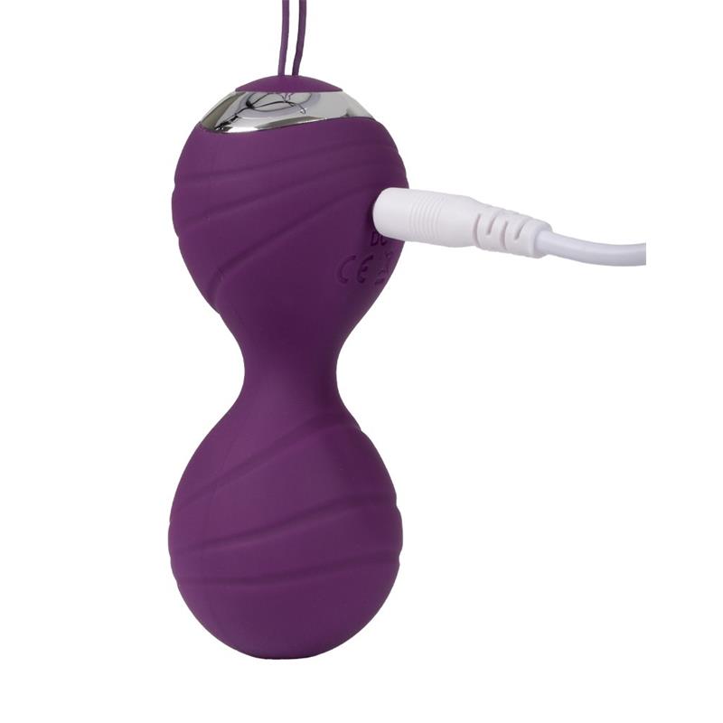 RIMBA TOYS - VIBRATING KEGEL BALLS WITH REMOTE CONTROL CANNES PURPLE