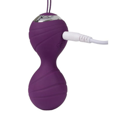 RIMBA TOYS - VIBRATING KEGEL BALLS WITH REMOTE CONTROL CANNES PURPLE