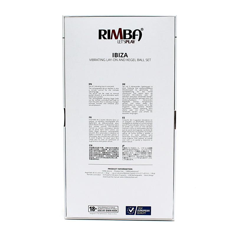 RIMBA TOYS - VIBRATING LAY-ON KEGELBALL SET IBIZA BLACK