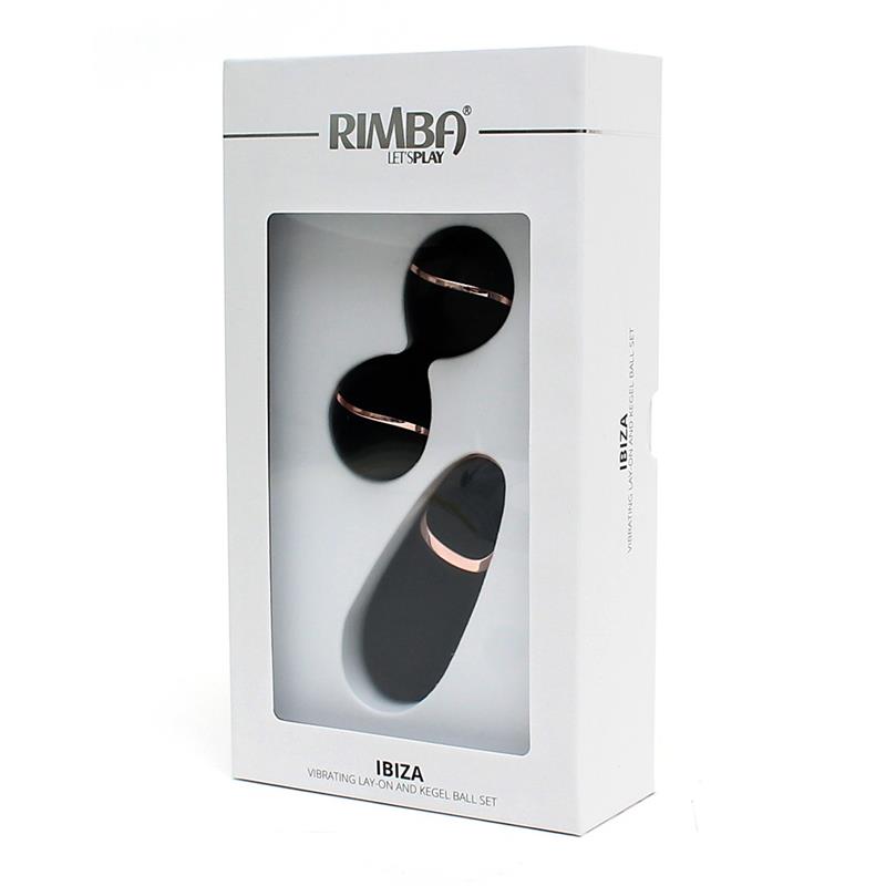 RIMBA - VIBRATING LAY-ON KEGELBALL SET IBIZA BLACK