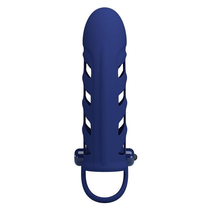 PRETTY LOVE - ALTAF VIBRATOR RING WITH SILICONE SHEATH BLUE