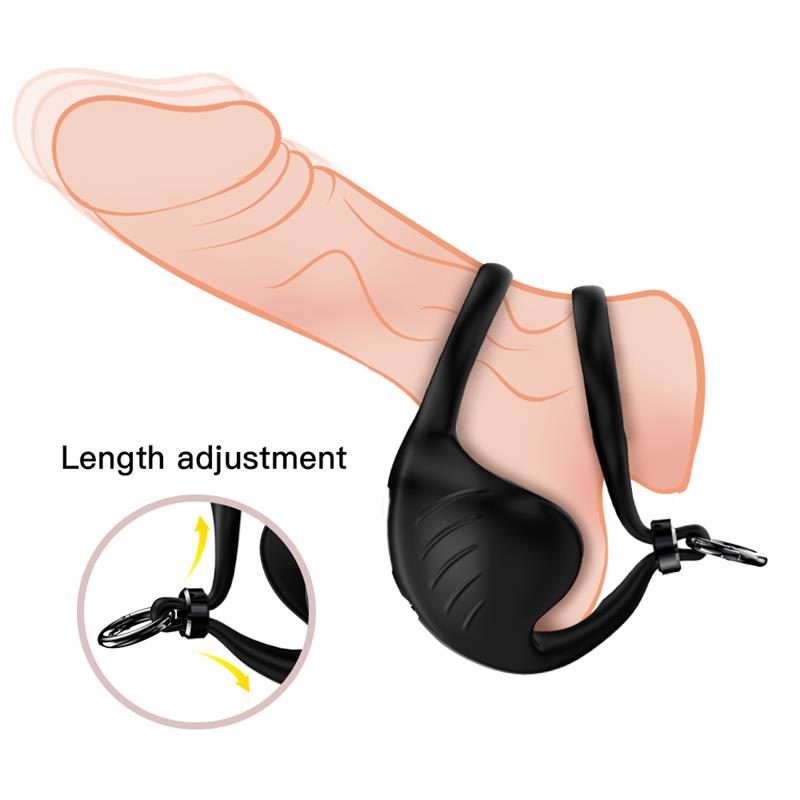 URBAN SKY - VIBRATING PENIS AND TESTICLES RING ADJUSTABLE