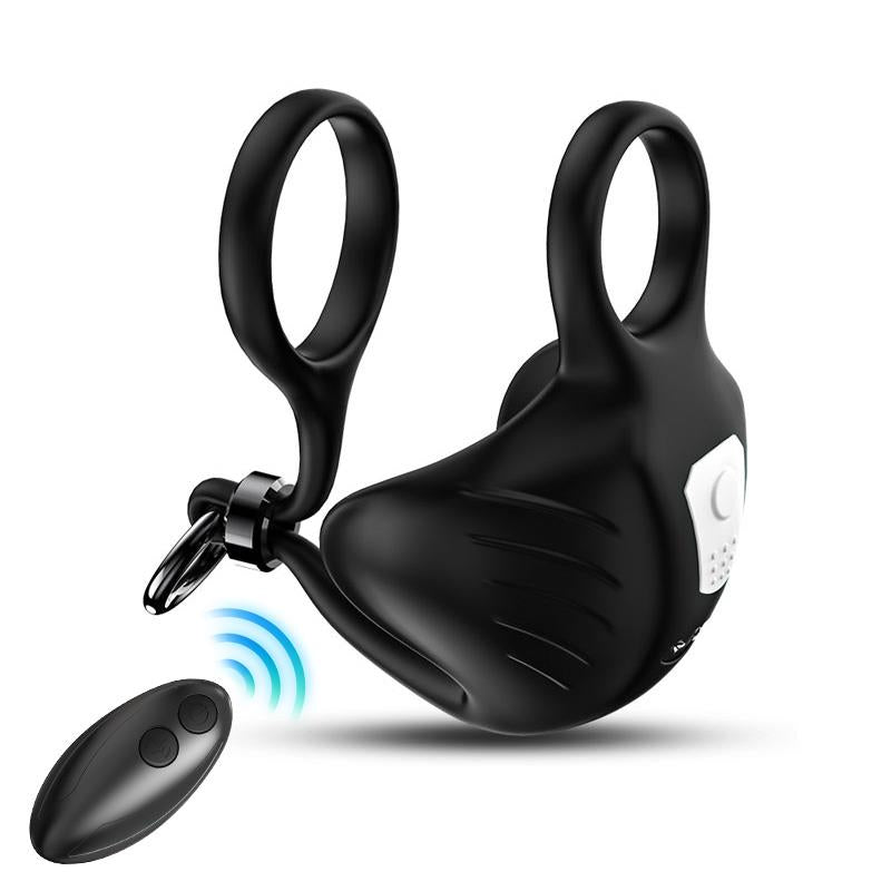 URBAN SKY - VIBRATING PENIS AND TESTICLES RING ADJUSTABLE