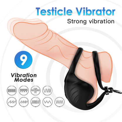 URBAN SKY - VIBRATING PENIS AND TESTICLES RING ADJUSTABLE