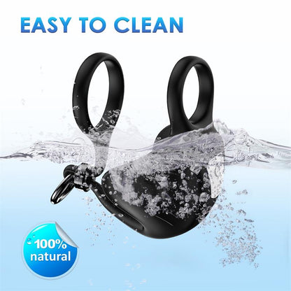 URBAN SKY - VIBRATING PENIS AND TESTICLES RING ADJUSTABLE