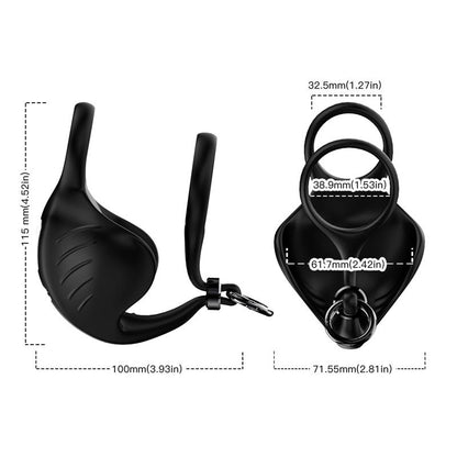 URBAN SKY - VIBRATING PENIS AND TESTICLES RING ADJUSTABLE