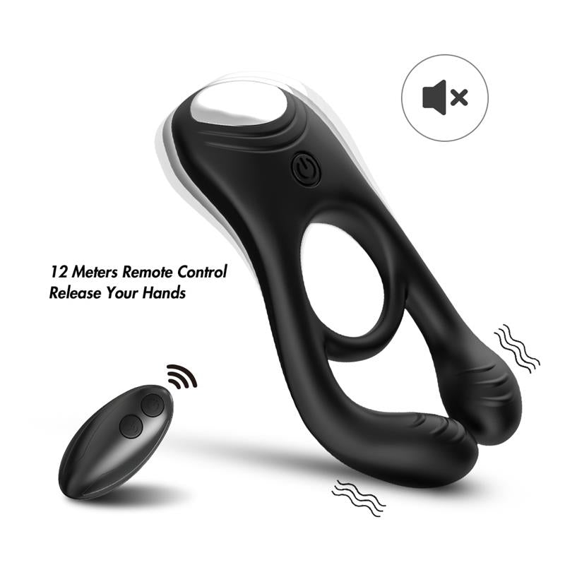 URBAN SKY - VIBRATING PENIS AND TESTICLES RING