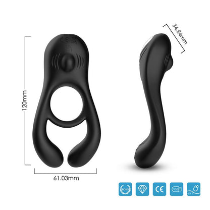 URBAN SKY - VIBRATING PENIS AND TESTICLES RING