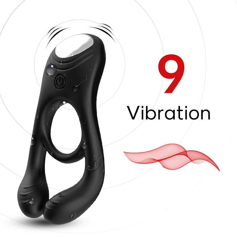 URBAN SKY - VIBRATING PENIS AND TESTICLES RING