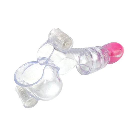 A-GUSTO - VIBRATING PENIS AND TESTICLES SLEEVE CLEAR