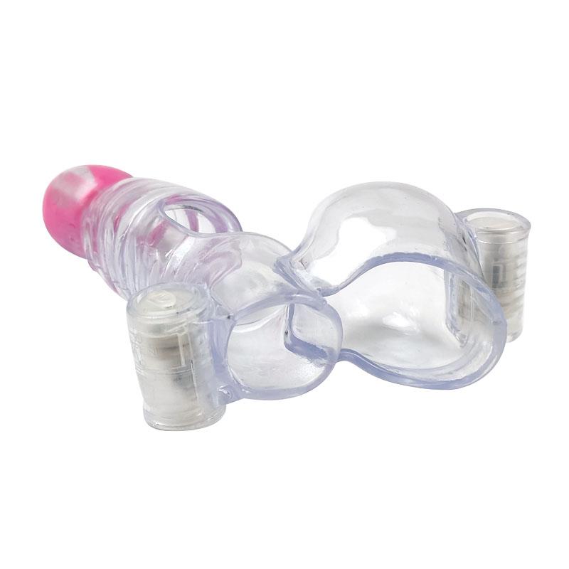 A-GUSTO - VIBRATING PENIS AND TESTICLES SLEEVE CLEAR