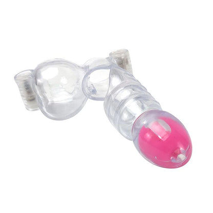 A-GUSTO - VIBRATING PENIS AND TESTICLES SLEEVE CLEAR