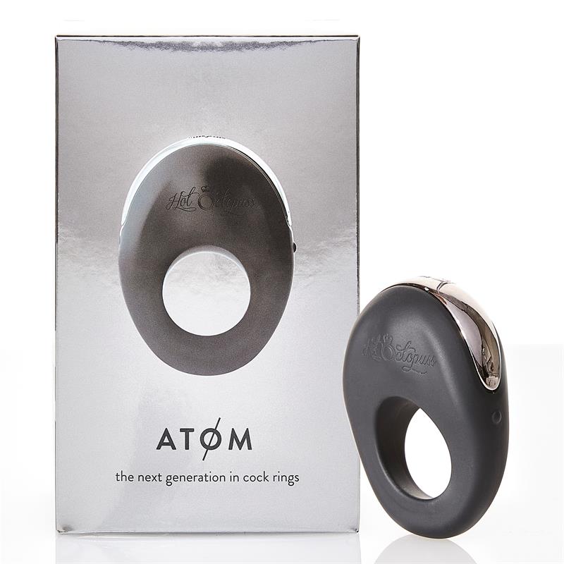 HOT OCTOPUSS - VIBRATING PENIS RING ATOM BLACK