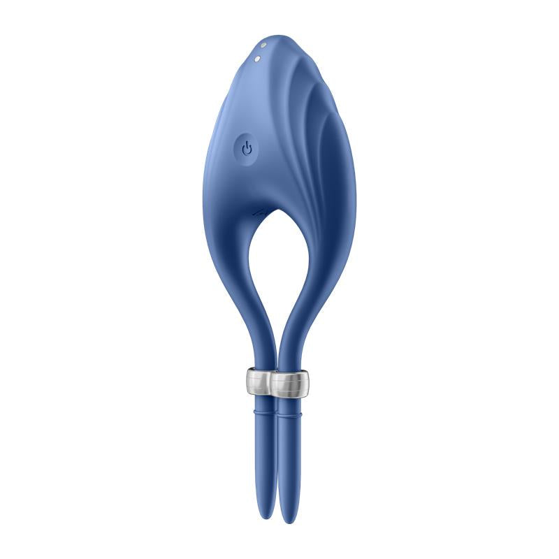 SATISFYER - VIBRATING PENIS RING DUELIST BLUE