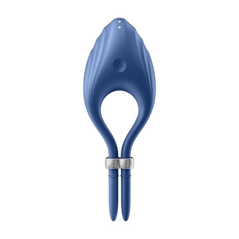 SATISFYER - VIBRATING PENIS RING DUELIST BLUE