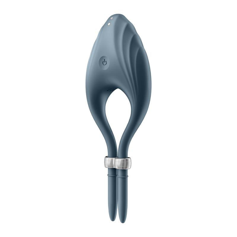 SATISFYER - VIBRATING PENIS RING DUELIST DARK BLUE