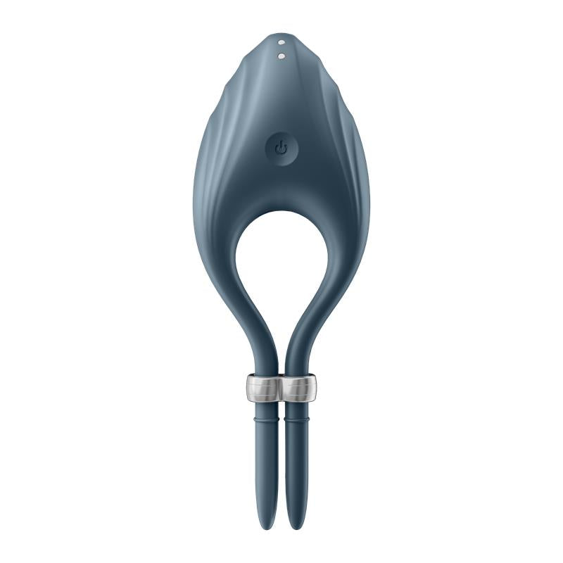 SATISFYER - VIBRATING PENIS RING DUELIST DARK BLUE