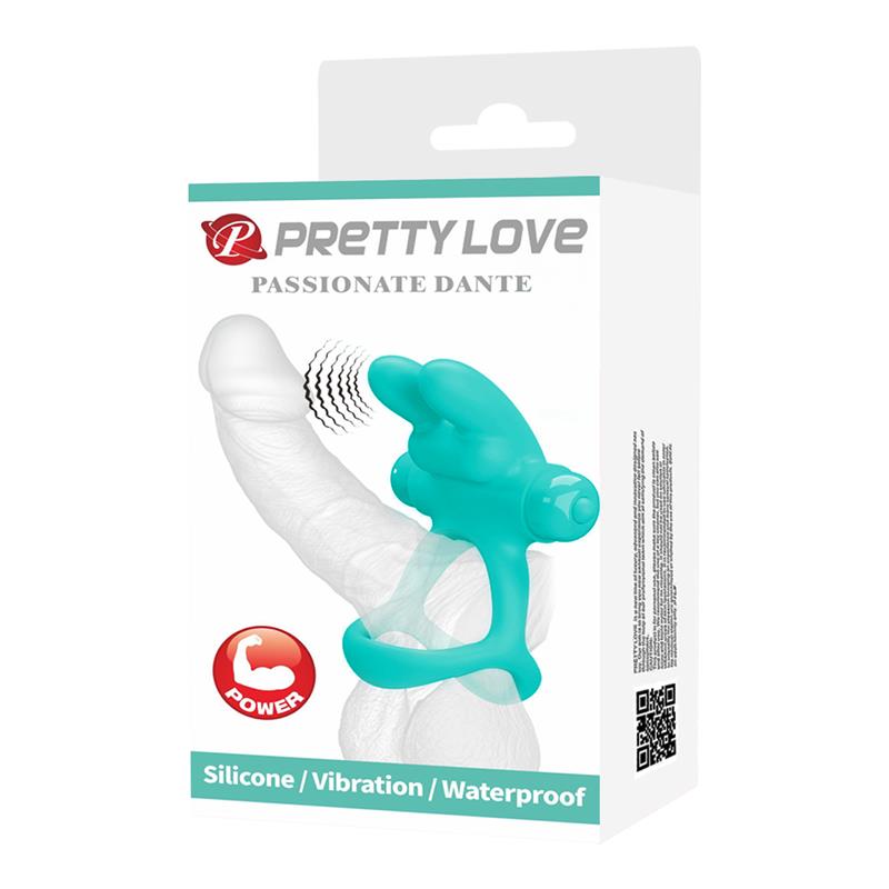PRETTYLOVE - VIBRATING PENIS RING PASSIONATE DANTE GREEN