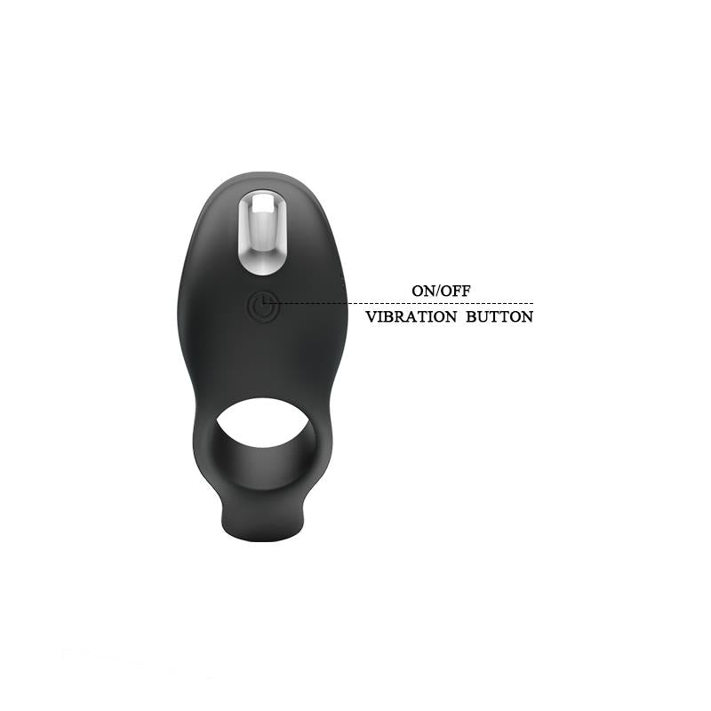 PRETTYLOVE - VIBRATING PENIS RING USB SILICONE