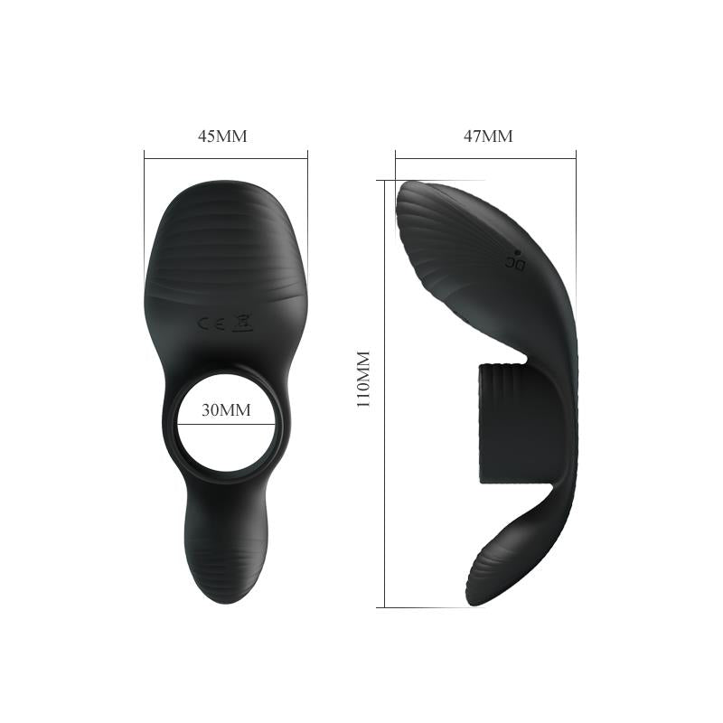 PRETTYLOVE - VIBRATING PENIS RING USB SILICONE