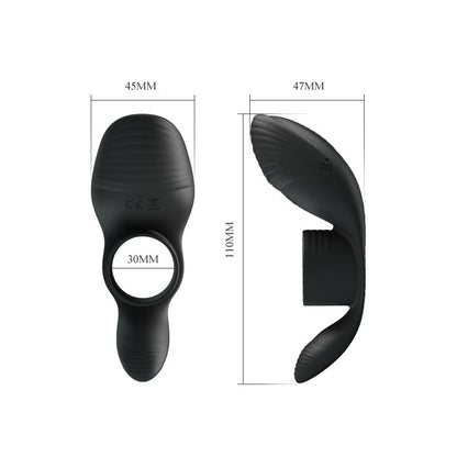 PRETTYLOVE - VIBRATING PENIS RING USB SILICONE