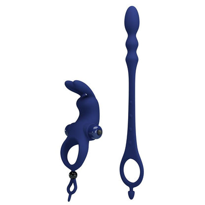 PRETTYLOVE - VIBRATING PENIS RING WITH ANAL CHAIN