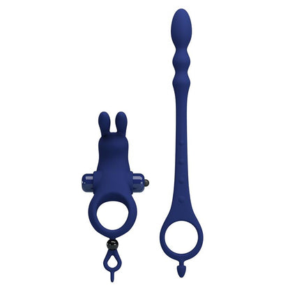 PRETTYLOVE - VIBRATING PENIS RING WITH ANAL CHAIN