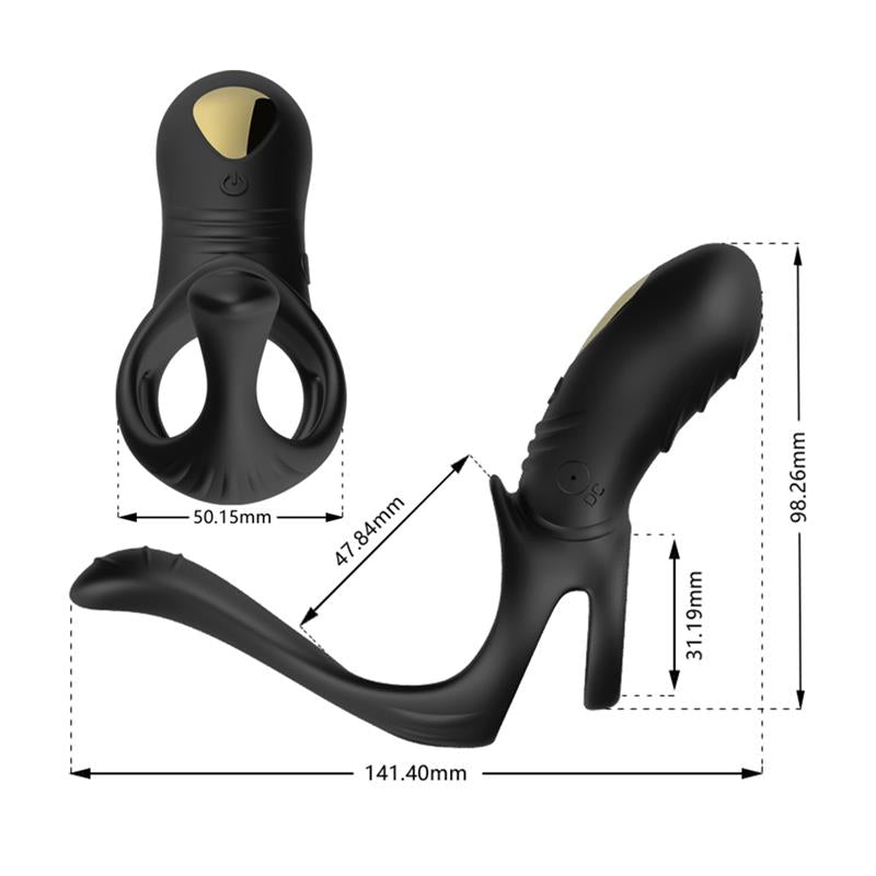 URBAN SKY - VIBRATING PENIS RING WITH PERIANAL STIMULATION